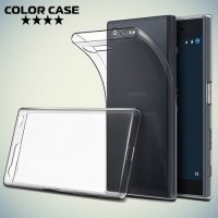 Тонкий силиконовый чехол для Sony Xperia X Compact - Прозрачный