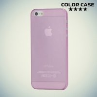 Ультратонкий 0.3 мм кейс чехол для iPhone SE - Розовый