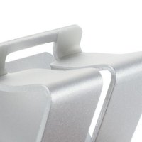 Универсальная настольная подставка для телефона алюминиевая - Серебристая
