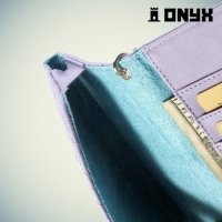 Универсальный чехол футляр сумочка для телефона Ромбус - сиреневый