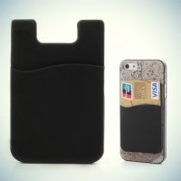 Универсальный силиконовый кармашек для карт на телефон