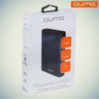Внешний аккумулятор Qumo PowerAid 10400 mAh 2 USB черный