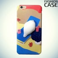 3D силиконовый чехол антистресс для iPhone 8/7 - Морской котик