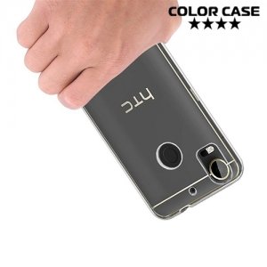 Тонкий силиконовый чехол для HTC Desire 10 pro - Серый