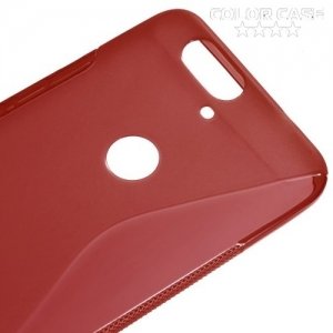 Силиконовый чехол для Huawei Nexus 6P - S-образный Красный