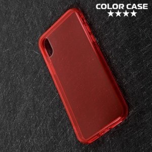 Тонкий силиконовый чехол для iPhone 8 - Красный