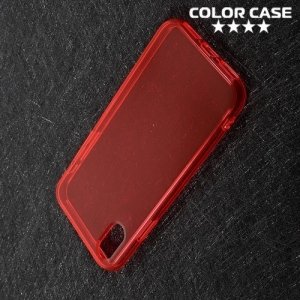 Тонкий силиконовый чехол для iPhone Xs / X - Красный