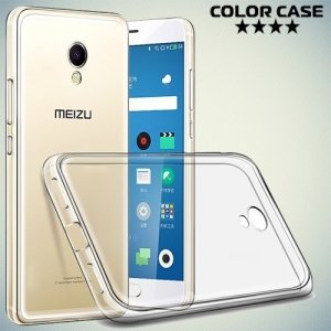 Тонкий силиконовый чехол для Meizu M5s - Прозрачный