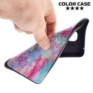 Тонкий силиконовый чехол для Samsung Galaxy A5 2016 SM-A510F - с рисунком Яркие узоры