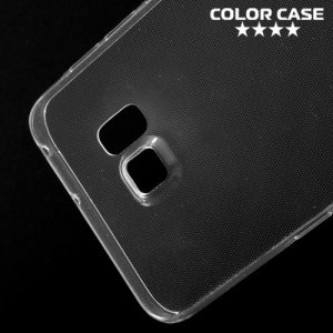 Тонкий силиконовый чехол для Samsung Galaxy S6 Edge Plus - Прозрачный