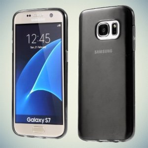 Силиконовый чехол для Samsung Galaxy S7 - Черный полупрозрачный