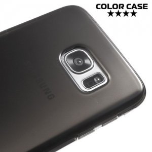 Тонкий силиконовый чехол для Samsung Galaxy S7 Edge - Черный