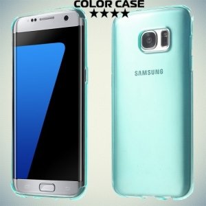 Силиконовый чехол для Samsung Galaxy S7 Edge - Голубой