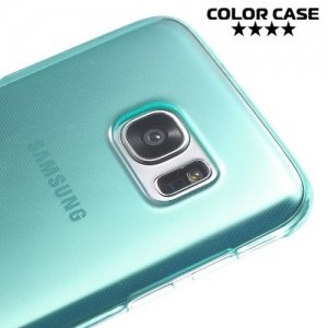 Тонкий силиконовый чехол для Samsung Galaxy S7 Edge - Голубой