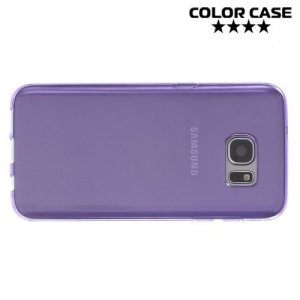 Тонкий силиконовый чехол для Samsung Galaxy S7 Edge - Фиолетовый