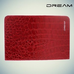 Универсальный чехол для планшета 7 дюймов Dream - крокодил красный книжка