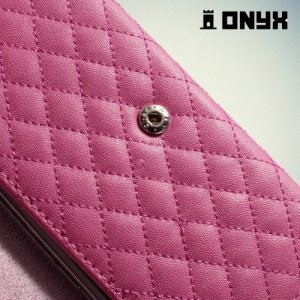 Универсальный чехол футляр сумочка для телефона Ромбус - ярко розовый