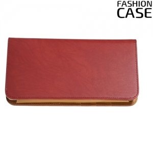 Универсальный чехол кошелек сумочка для телефона 6 дюймов - коричневый