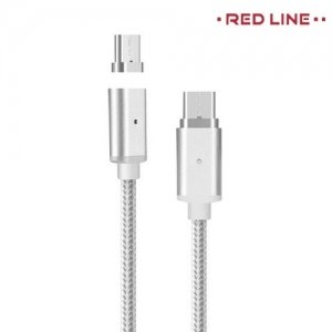 Универсальный магнитный кабель USB Type-C - Серебристый