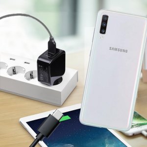 Зарядка для Samsung Galaxy A70 телефона 2.4А и USB кабель