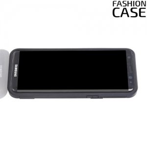 Защитный чехол для Samsung Galaxy S8 с подставкой и отделением для карты - Черный