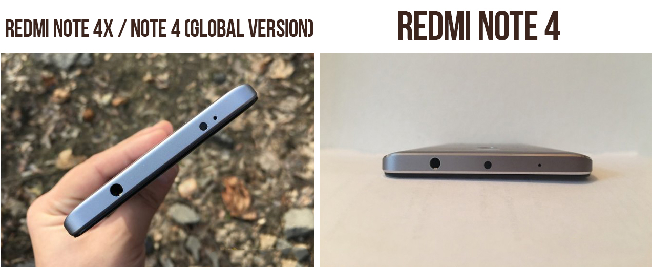отличия Redmi Note 4 и Redmi Note 4X
